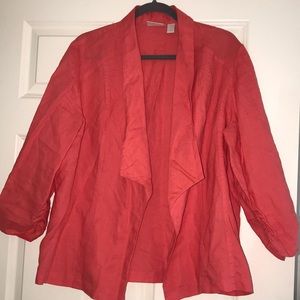 CHICOS pretty pink blazer PLUS SIZE